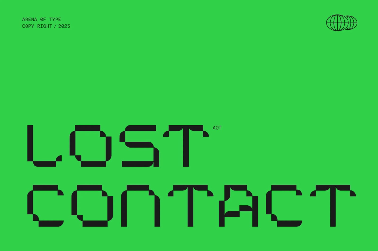 AOT Lost Contact Free Pixel Font – Regular & Rounded Styles 1