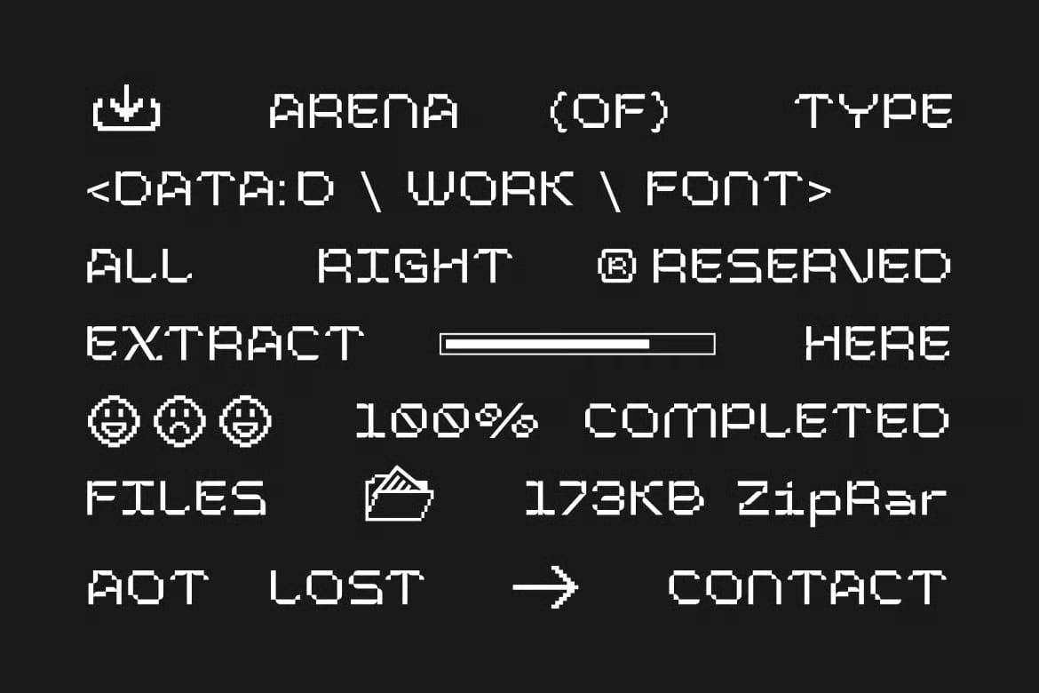 AOT Lost Contact Free Pixel Font – Regular & Rounded Styles 5