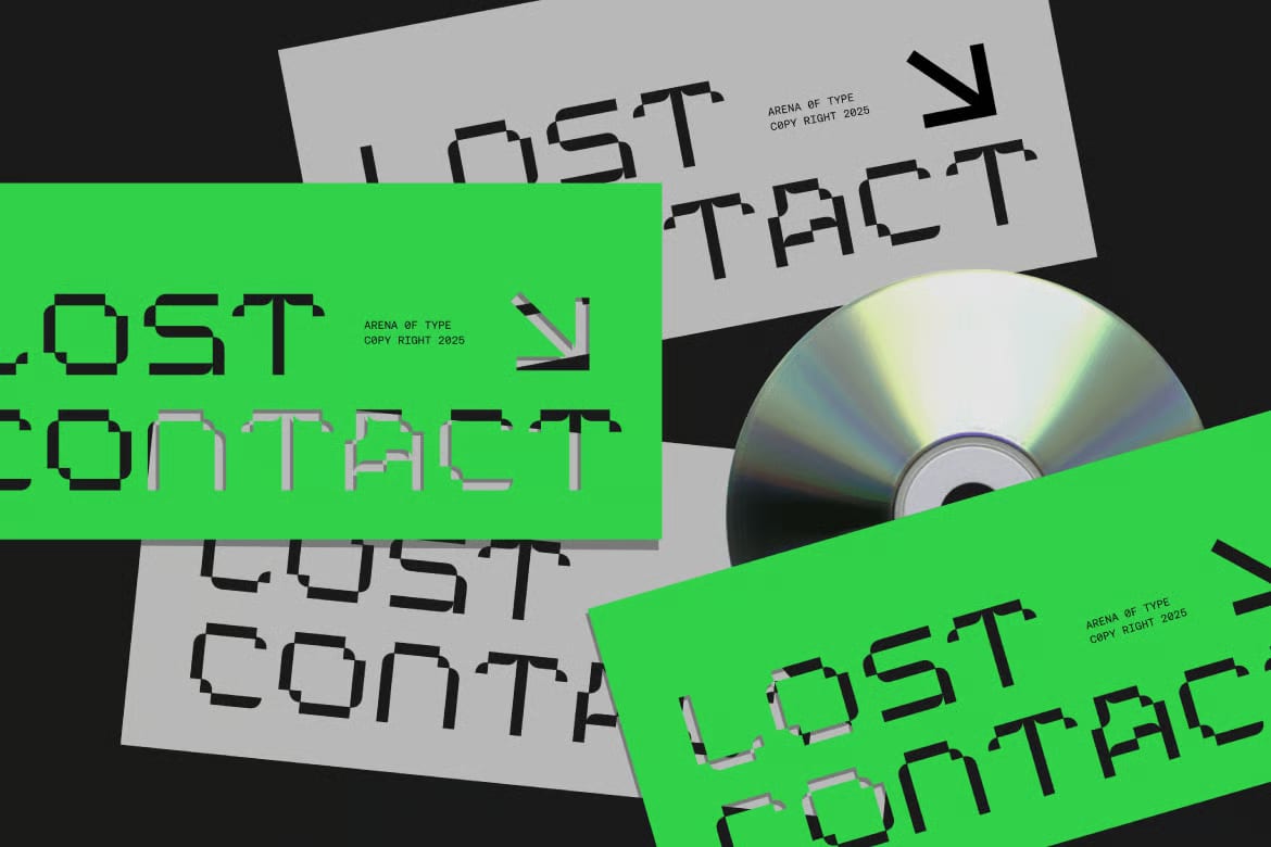AOT Lost Contact Free Pixel Font – Regular & Rounded Styles 7