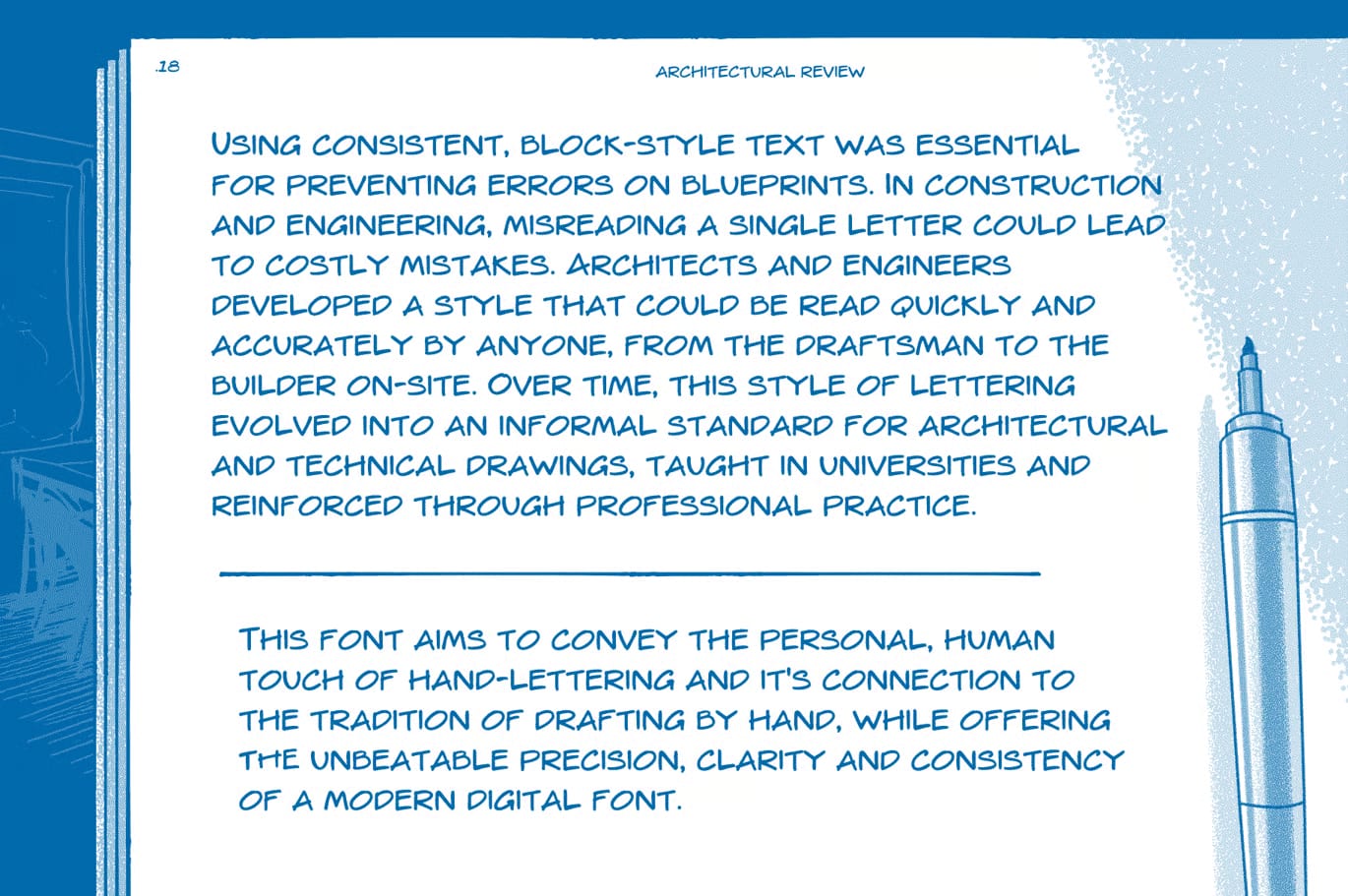 Architect Pro Free Font Family – Technical Handwriting Style 2
