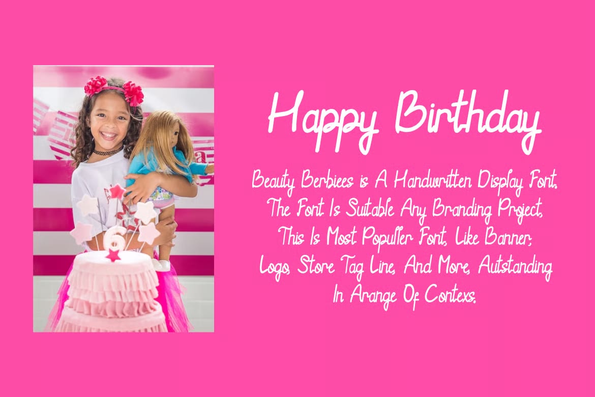 Beauty Barbiees Free Font 6