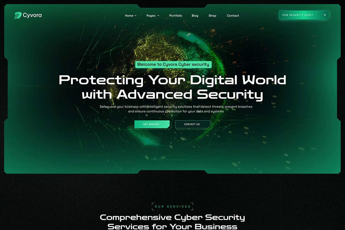 Cyvora – Free Cyber Security Services WordPress Theme 3