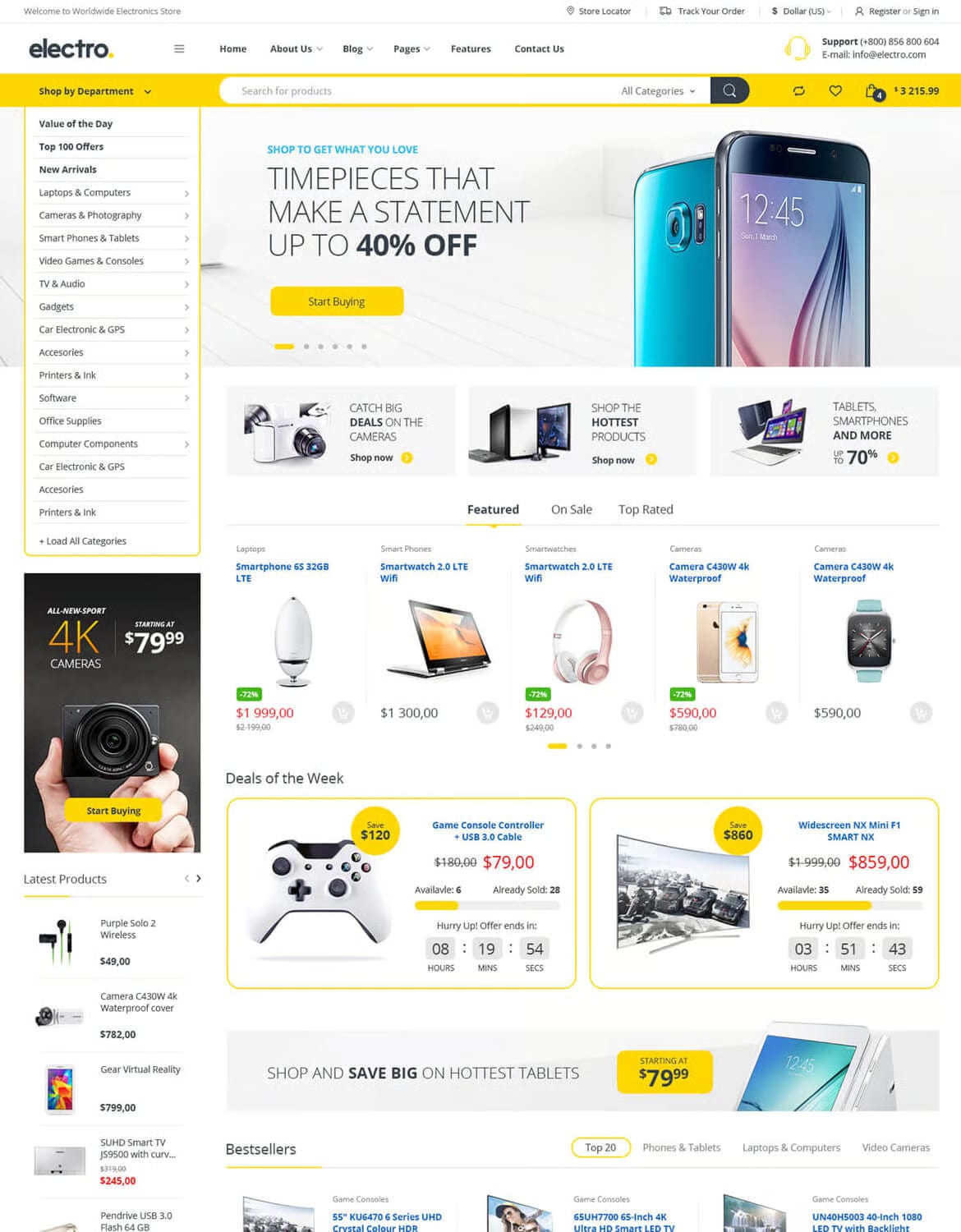 Electro Free Electronics Store WooCommerce Theme 4