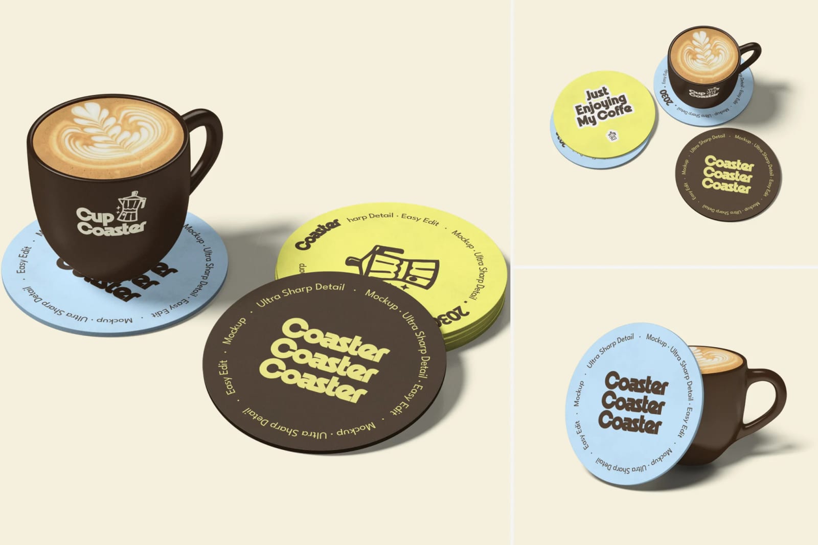 Free Coaster Mockup Coaster 1