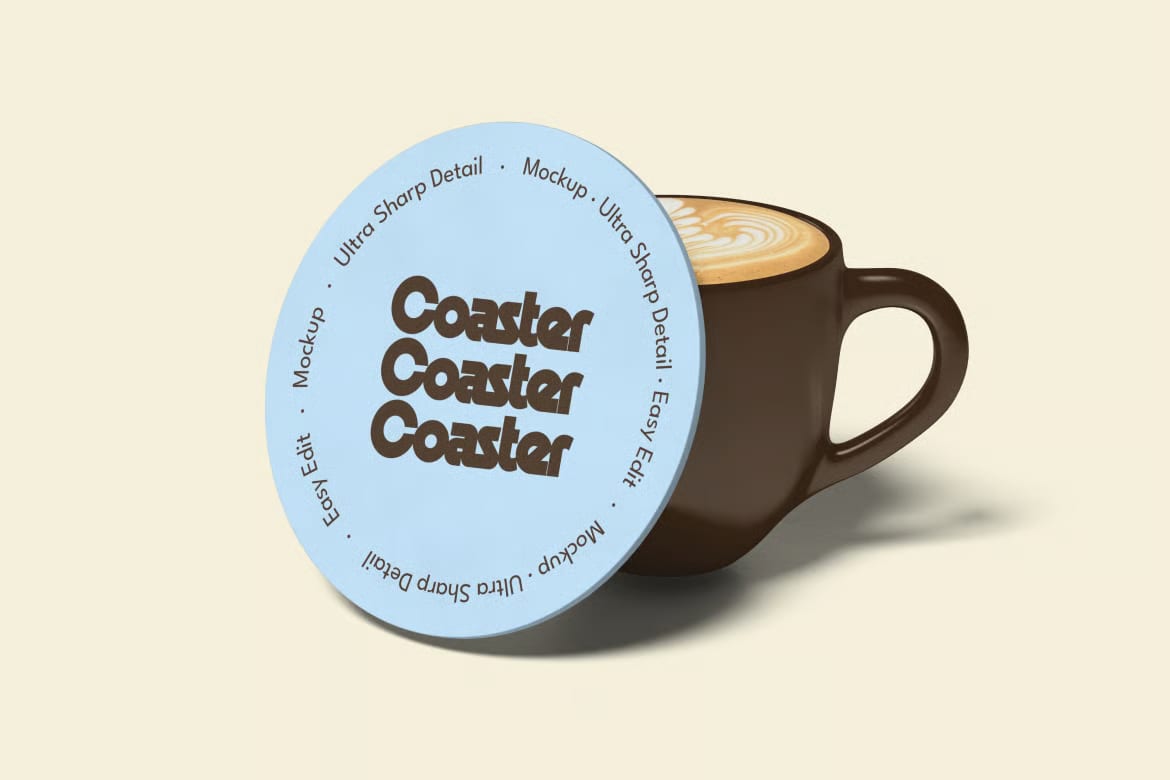 Free Coaster Mockup Coaster 3