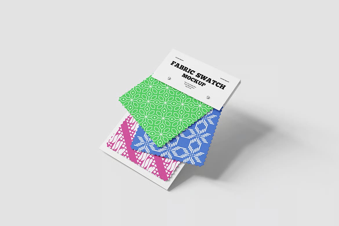 Free Fabric Swatch Mockup Set – 5 PSD Files 2