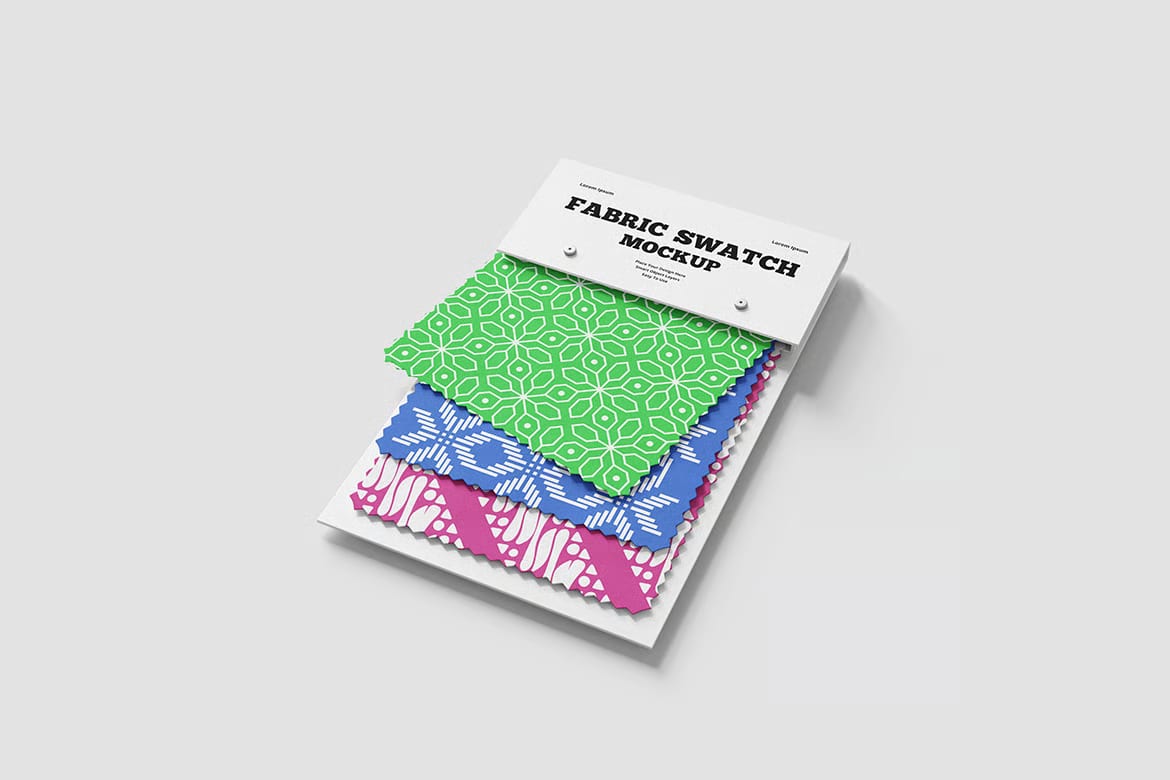 Free Fabric Swatch Mockup Set – 5 PSD Files 6
