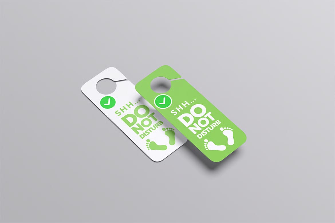 Free High Quality Door Hanger Mockup 2