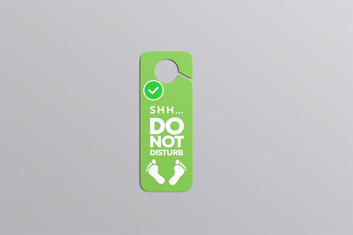Free High Quality Door Hanger Mockup 3