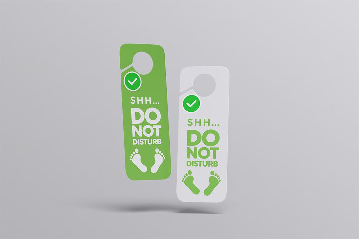 Free High Quality Door Hanger Mockup 4