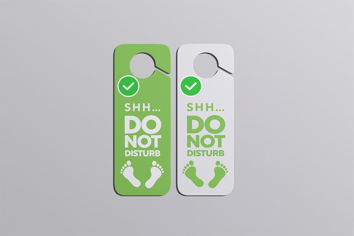 Free High Quality Door Hanger Mockup 5
