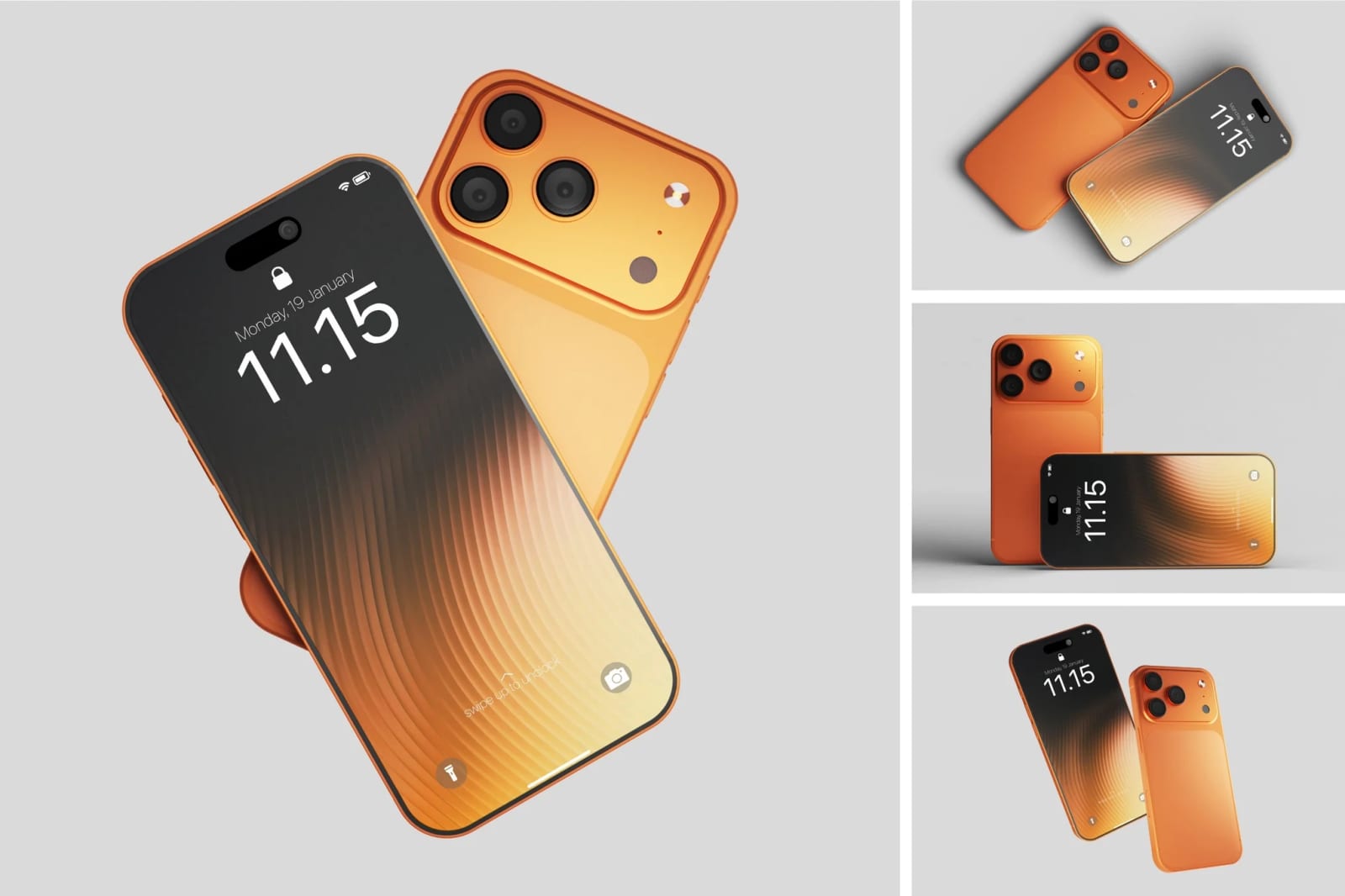 Free High Quality Realistic iPhone 17 Pro Mockup Set 1