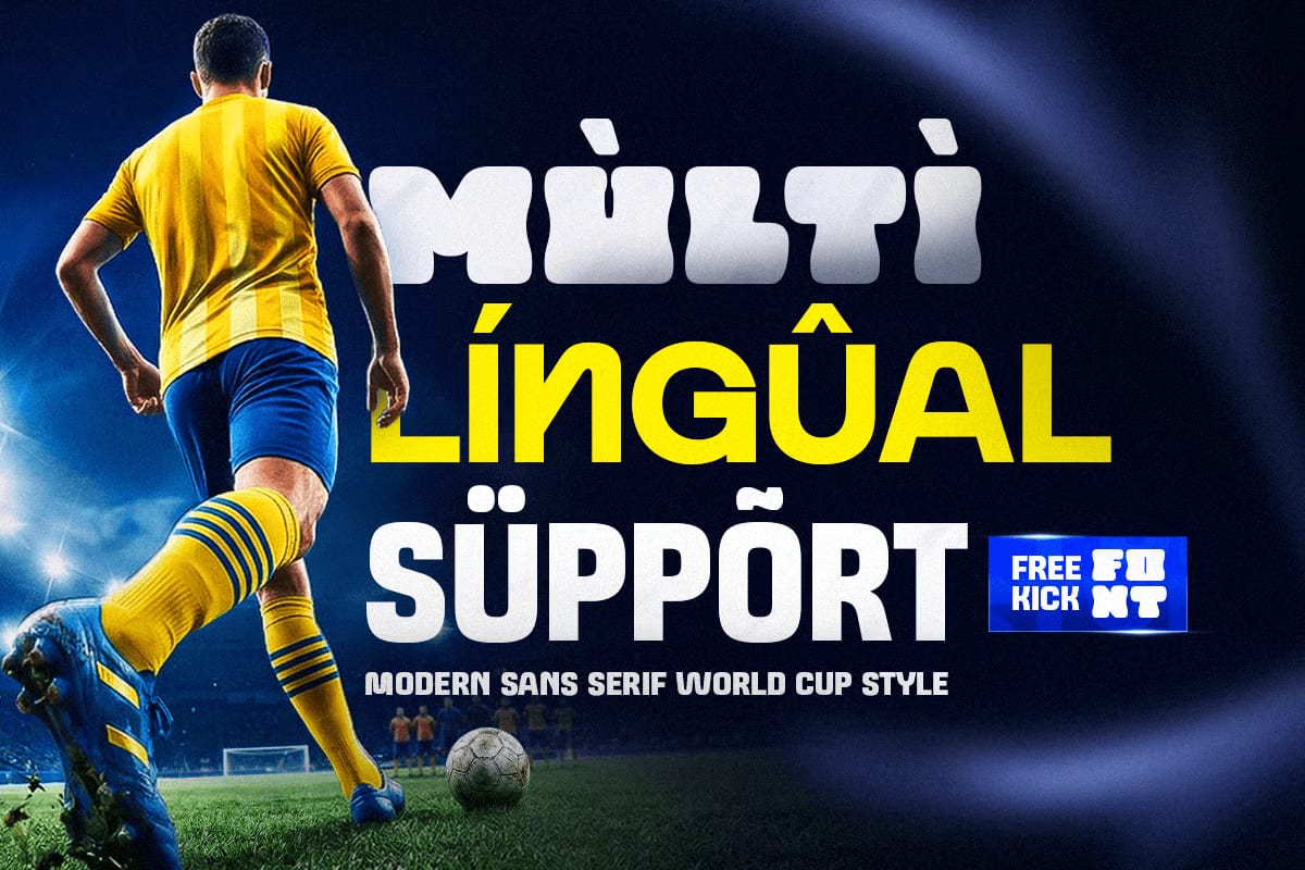 Free Kick Free Unique Branding Logo World Cup Font 8