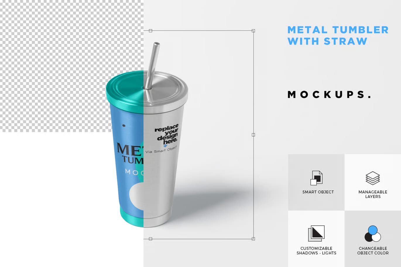 Free Steel Tumbler Cup Mockups 2