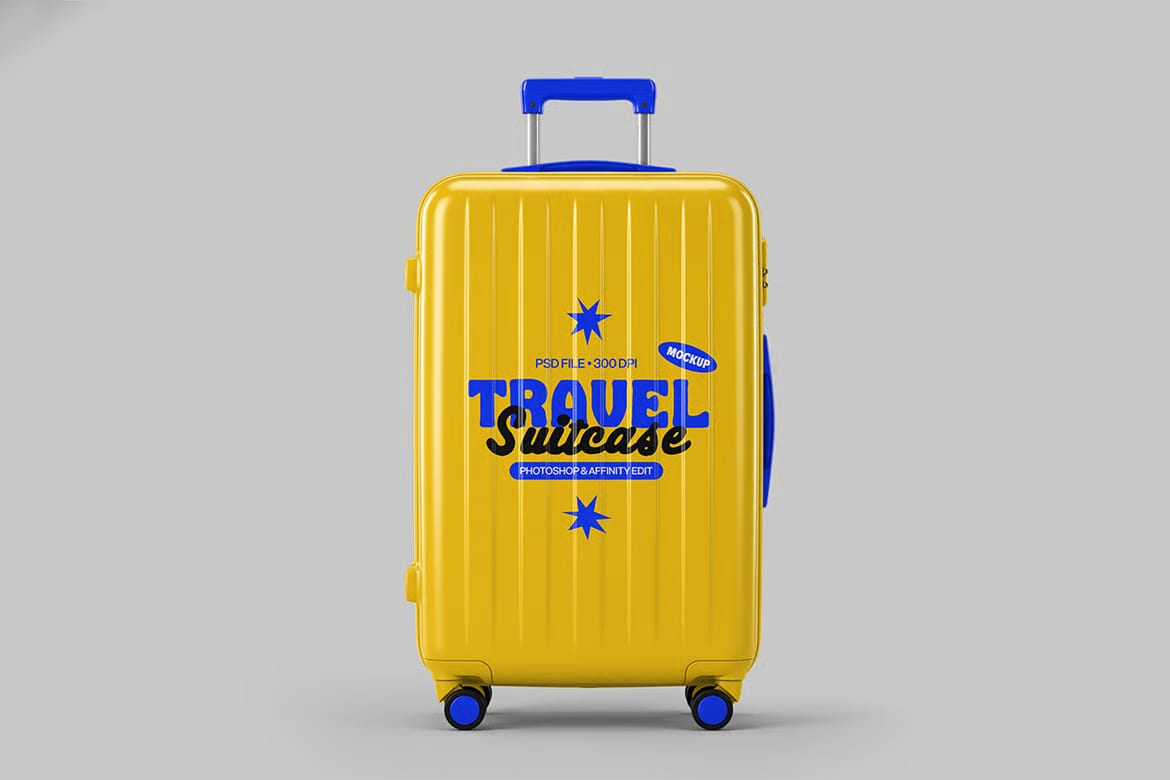 Free Travel Suitcase Mockup 1