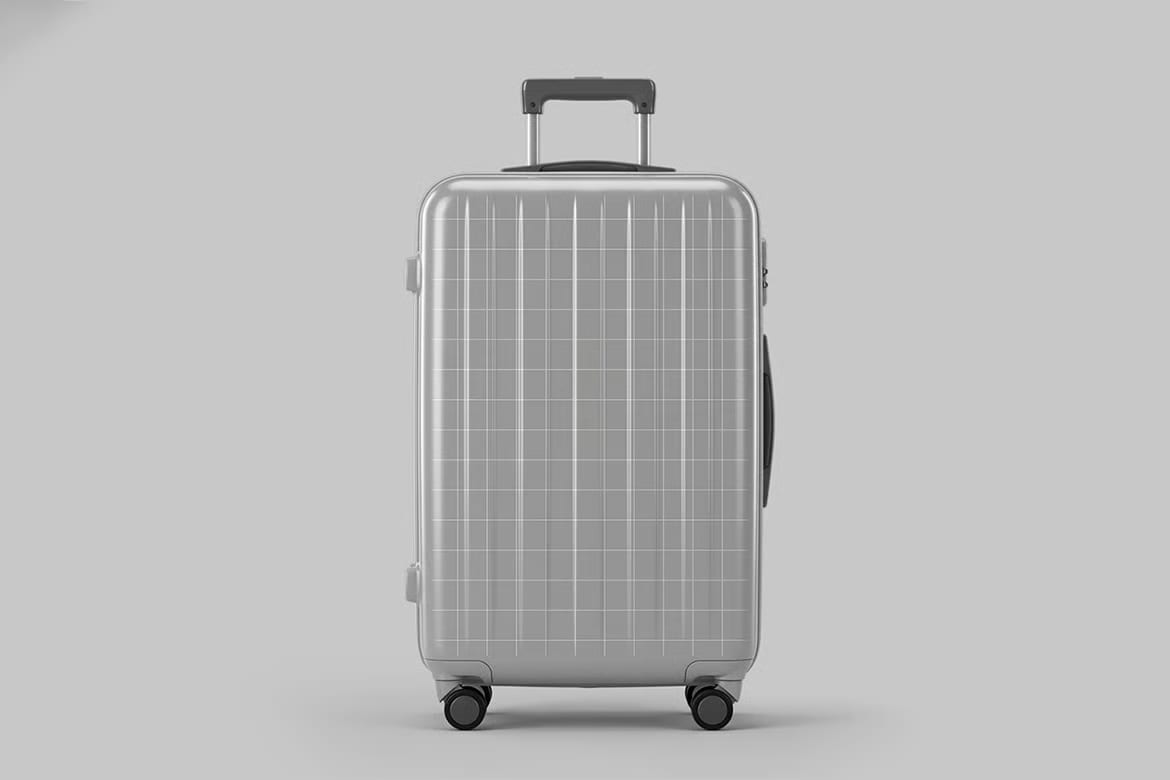 Free Travel Suitcase Mockup 3