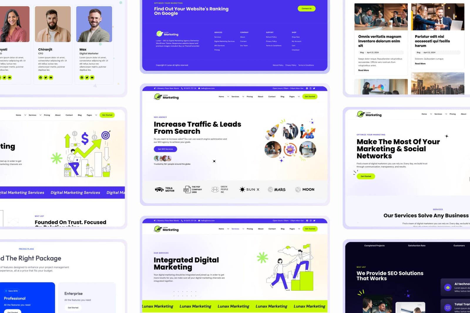 Lunax Free Digital Marketing Agency WordPress Theme 1