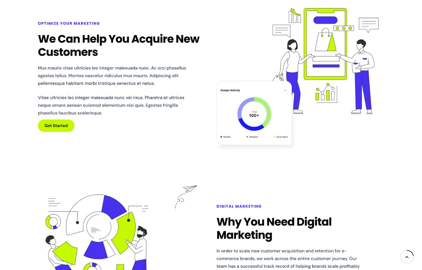Lunax Free Digital Marketing Agency WordPress Theme 8