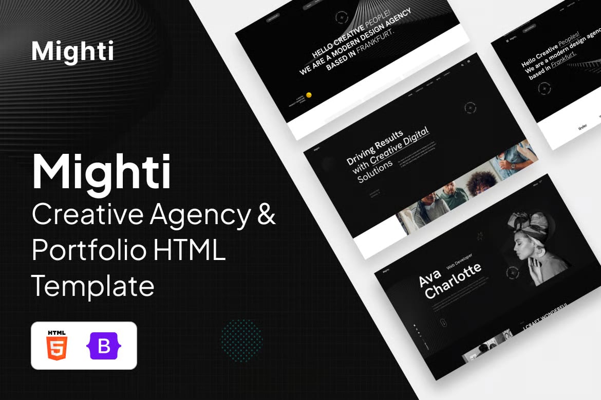 Mighty Free HTML Template – Creative Agency & Portfolio 1