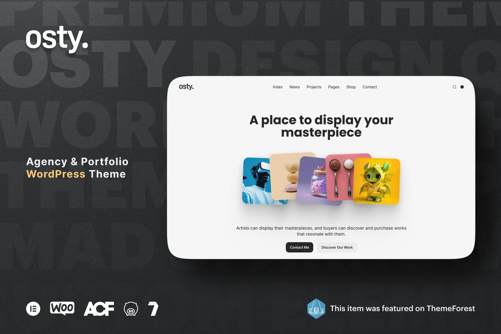 Osty Free WordPress Theme – Creative Agency and Portfolio Theme 1