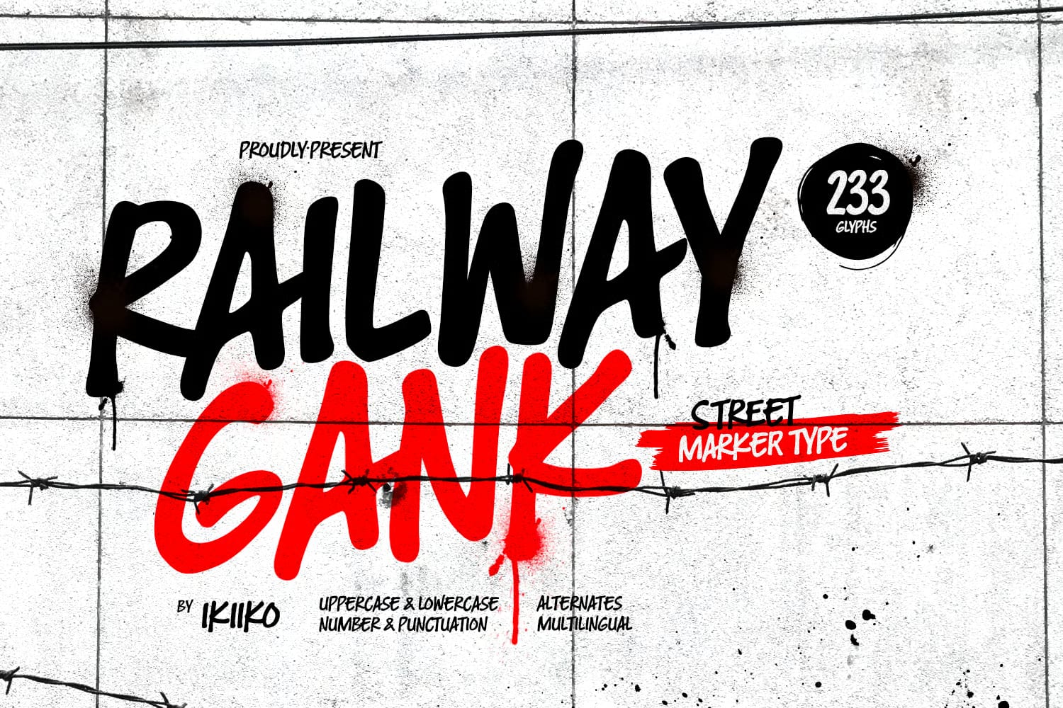 Railway Gank Free Street Marker Font 1