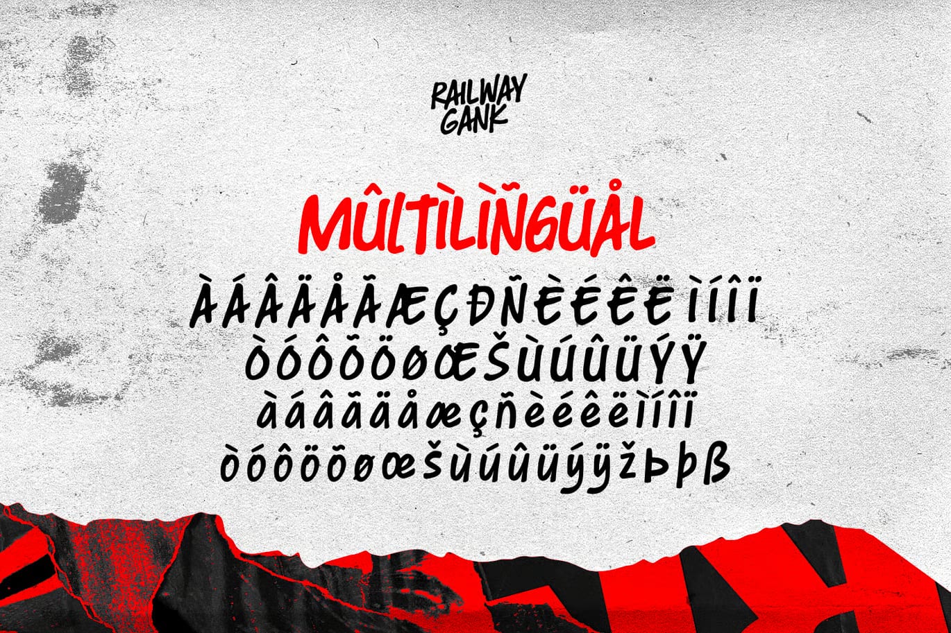 Railway Gank Free Street Marker Font 3