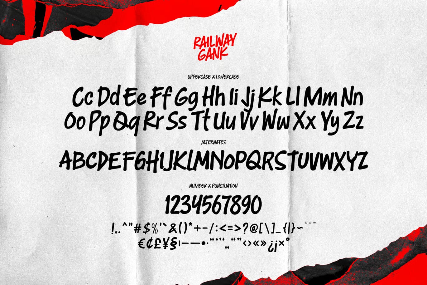 Railway Gank Free Street Marker Font 5