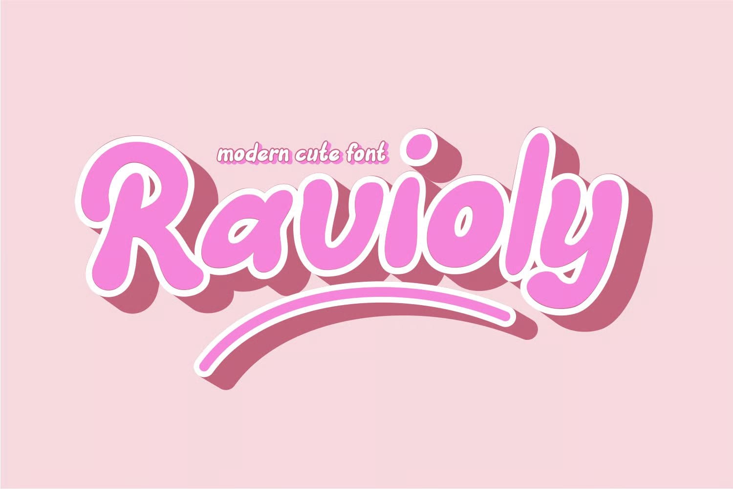 Ravioly Free Bubble 3D Font 1