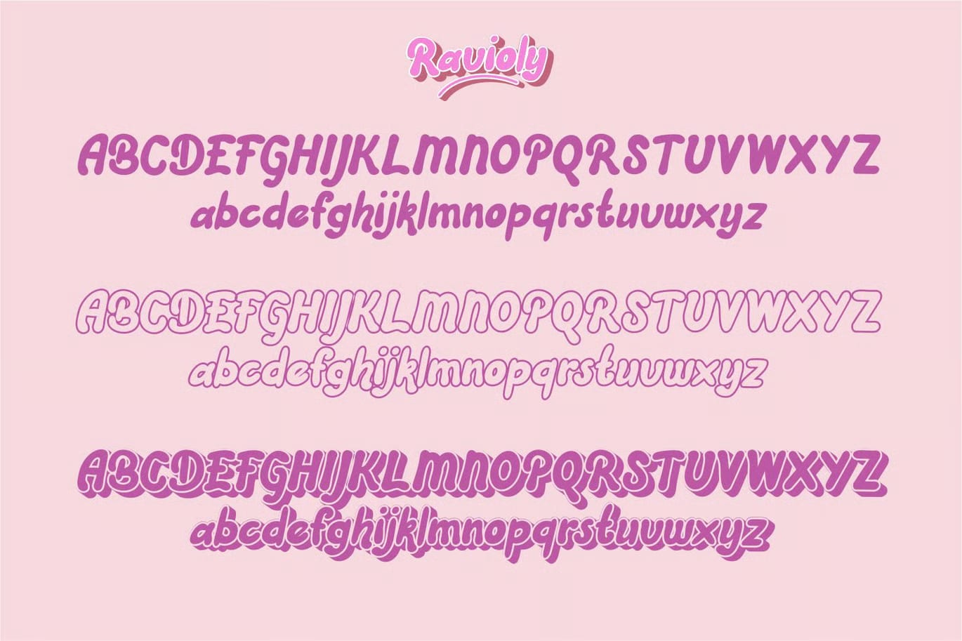 Ravioly Free Bubble 3D Font 3