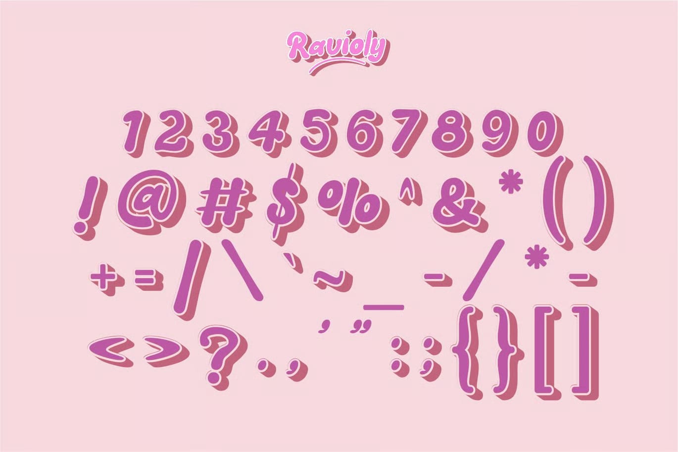 Ravioly Free Bubble 3D Font 6