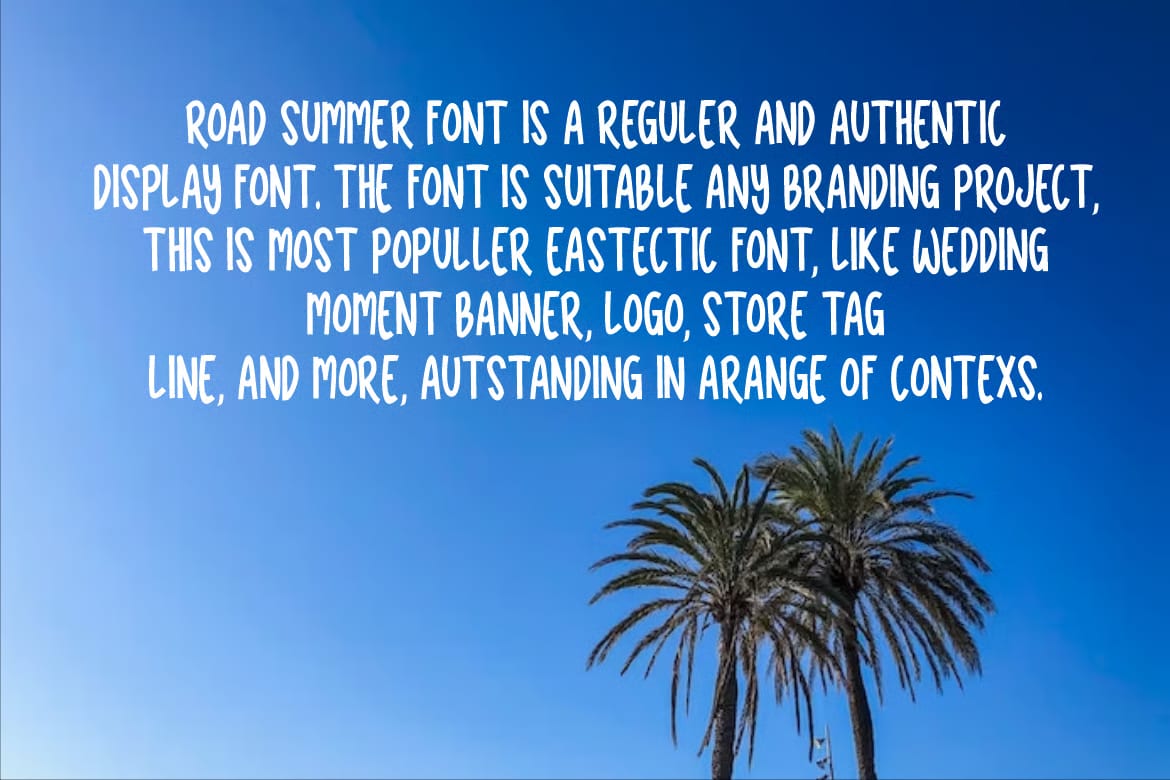 Road Summer Free Font 6