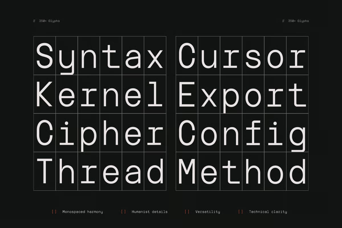TBJ Interval Free Font – Modern Monospace Sans Serif 3