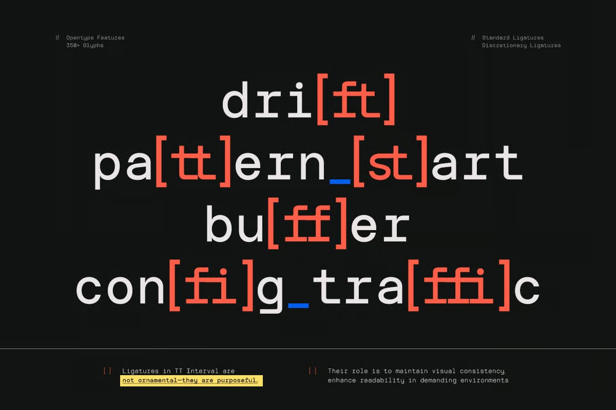 TBJ Interval Free Font – Modern Monospace Sans Serif 7