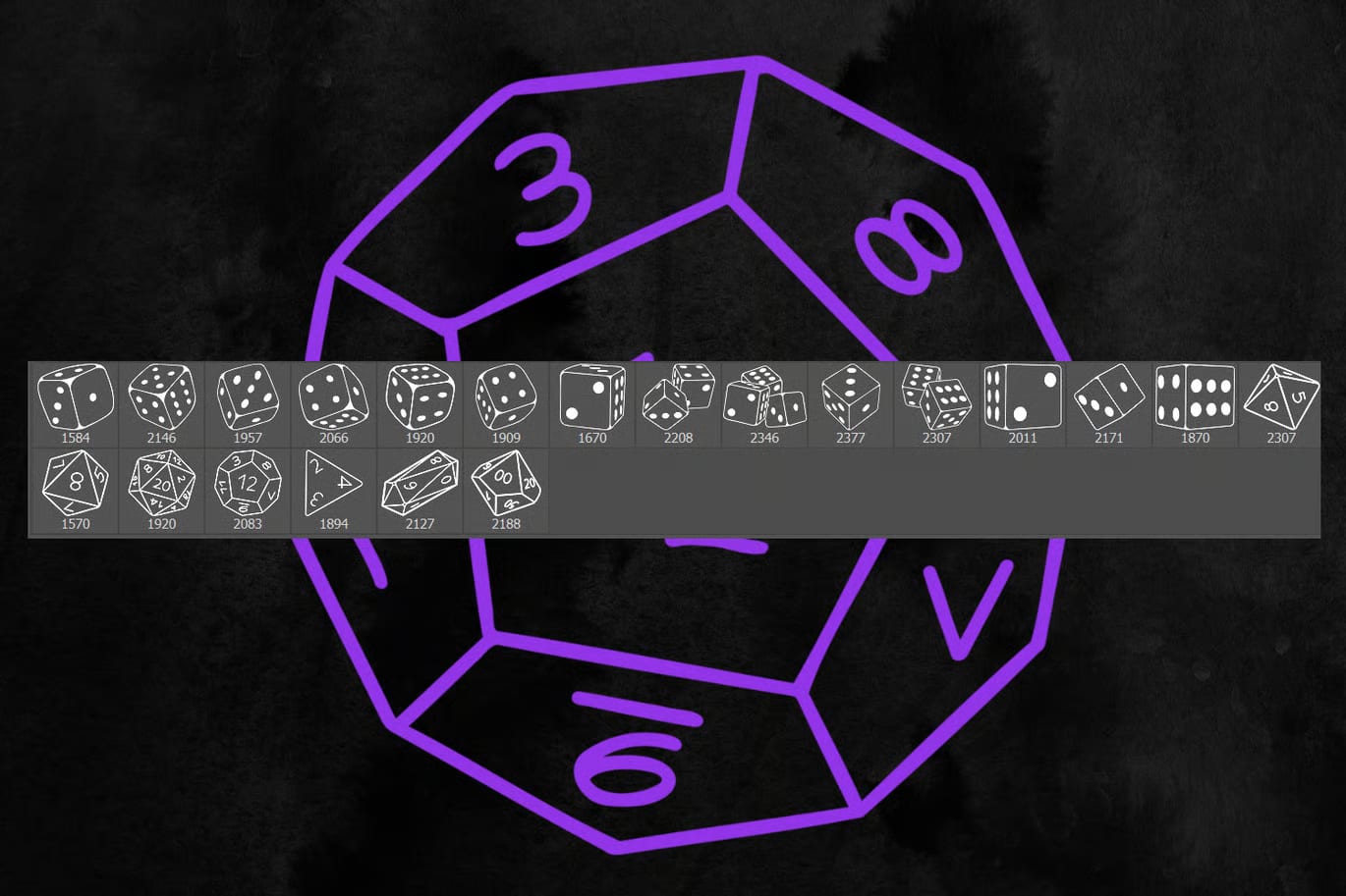 21 Game Dice Free Photoshop Stamp Brushes 2