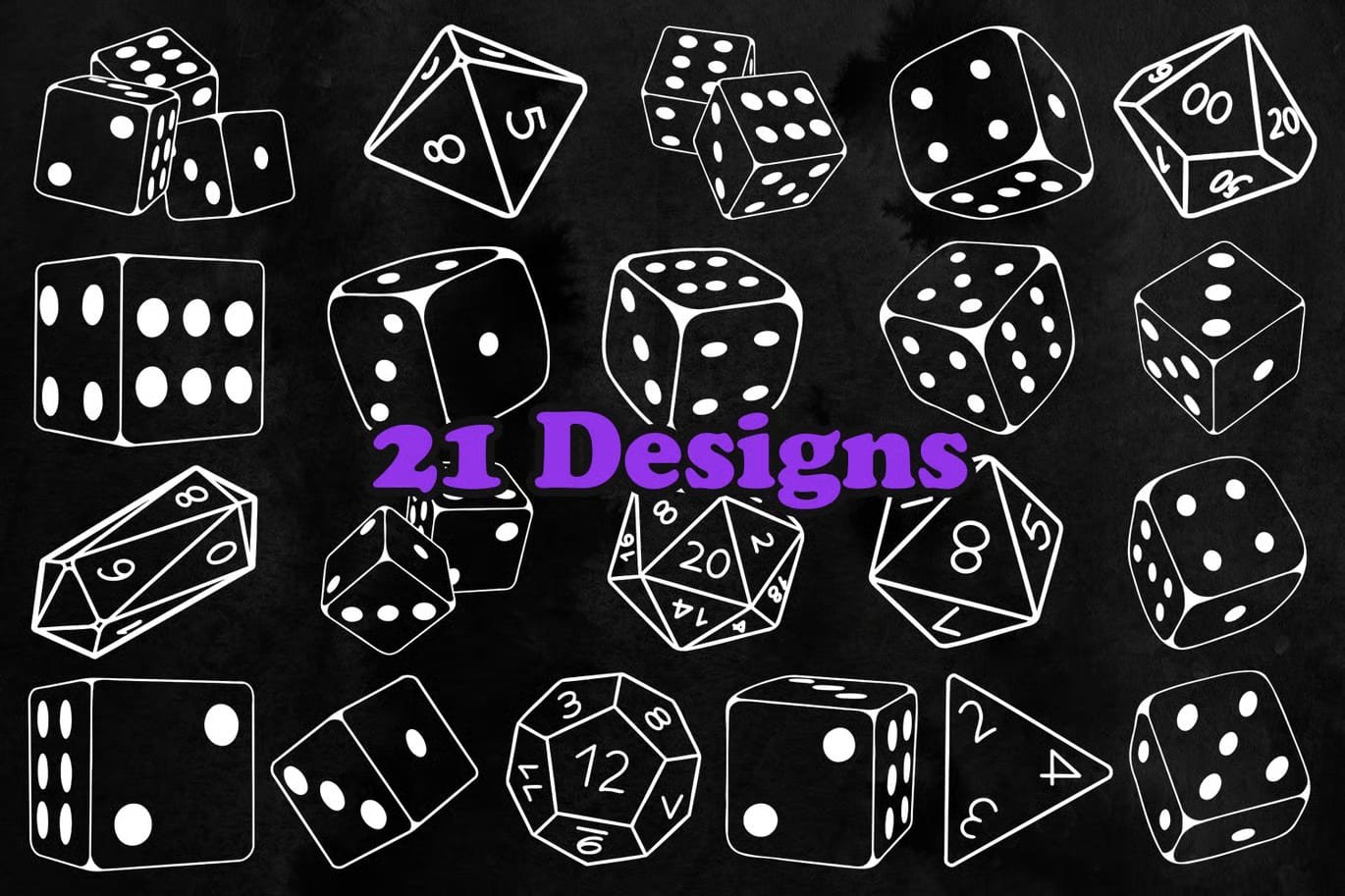 21 Game Dice Free Photoshop Stamp Brushes 3