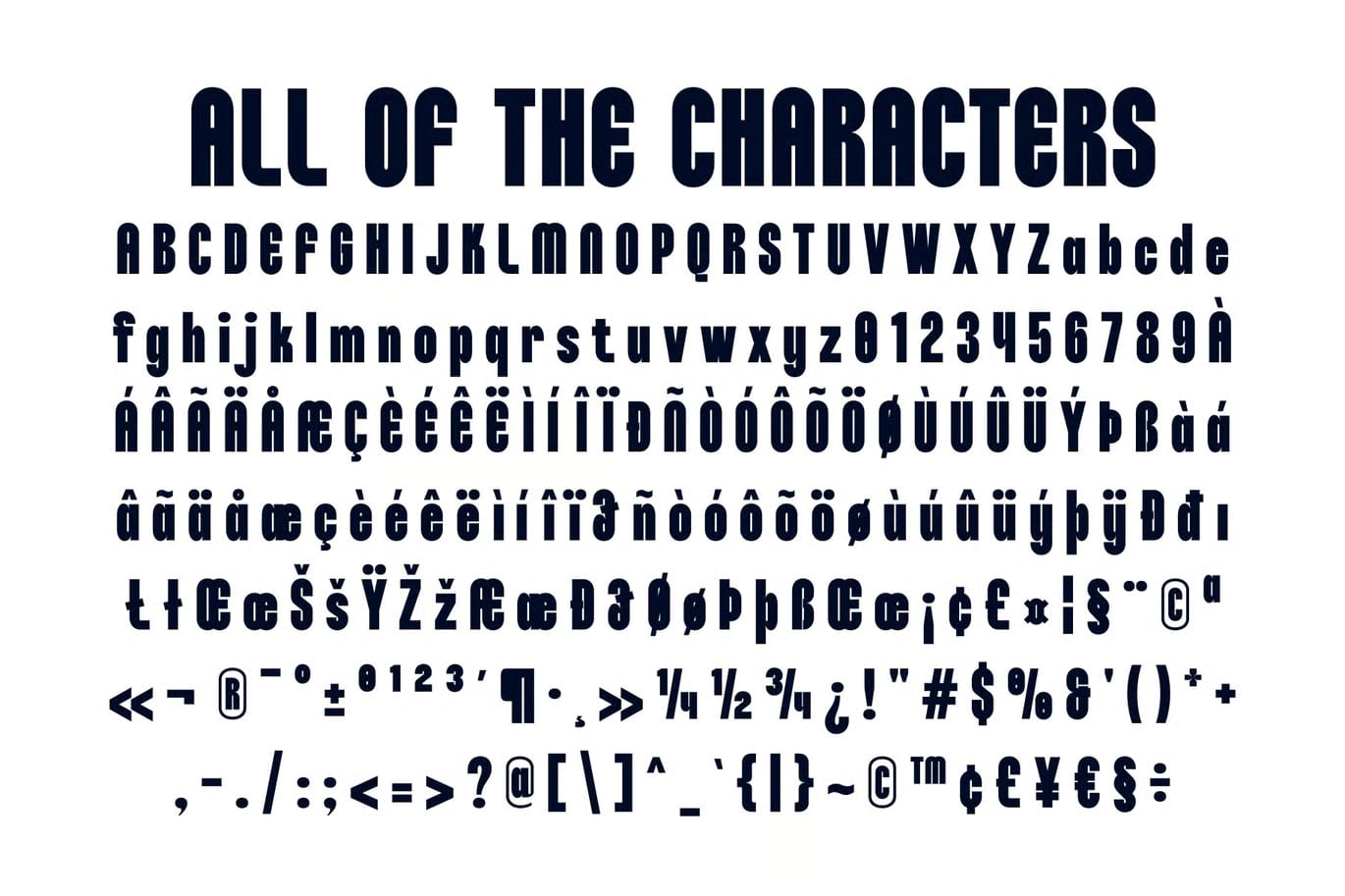 Albion Free Condensed Font 7