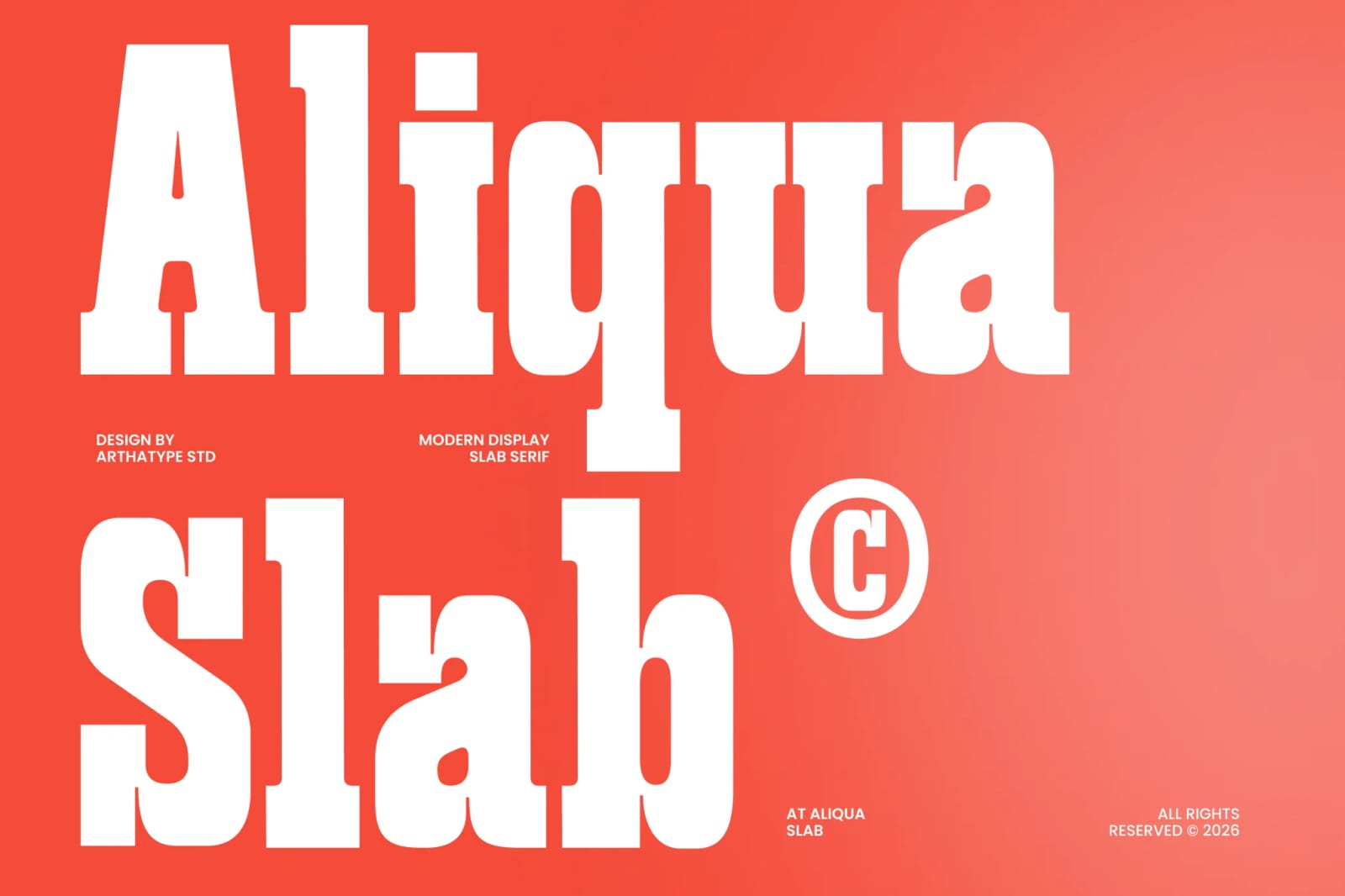 Aliqua Free Modern Display Slab Serif 1