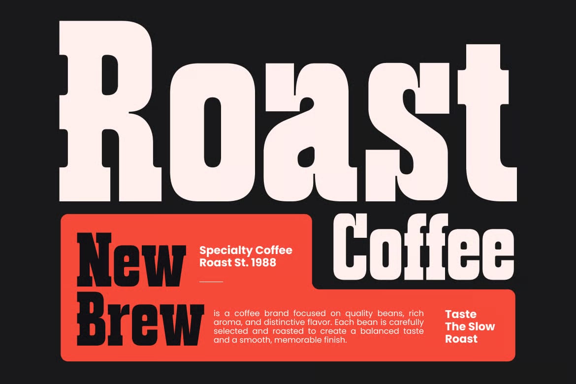 Aliqua Free Modern Display Slab Serif 6