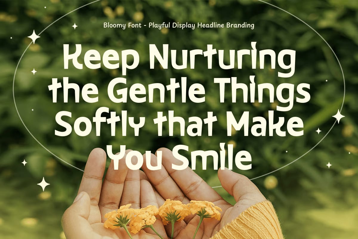 Bloomy Free Playful Display Headline Font 3