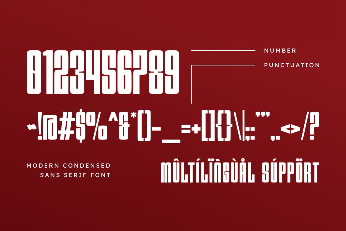 Brandear Free Modern Condensed Sans Serif Font 3