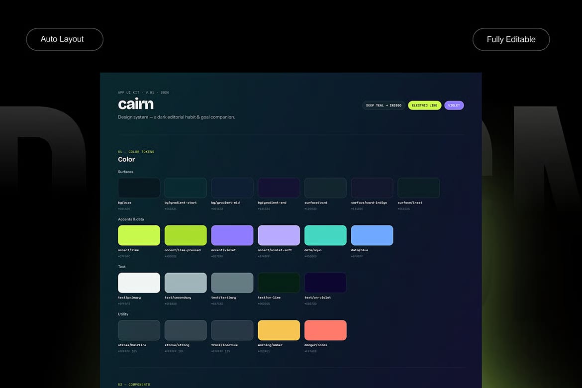 Cairn Free Climbing Habit Tracker App UI Kit 4