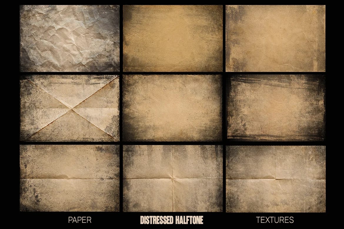 Distressed Halftone Paper Texture #03 Free 3