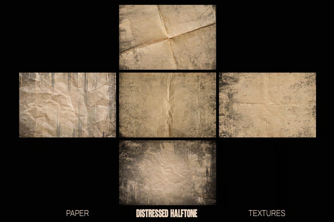 Distressed Halftone Paper Texture #03 Free 4