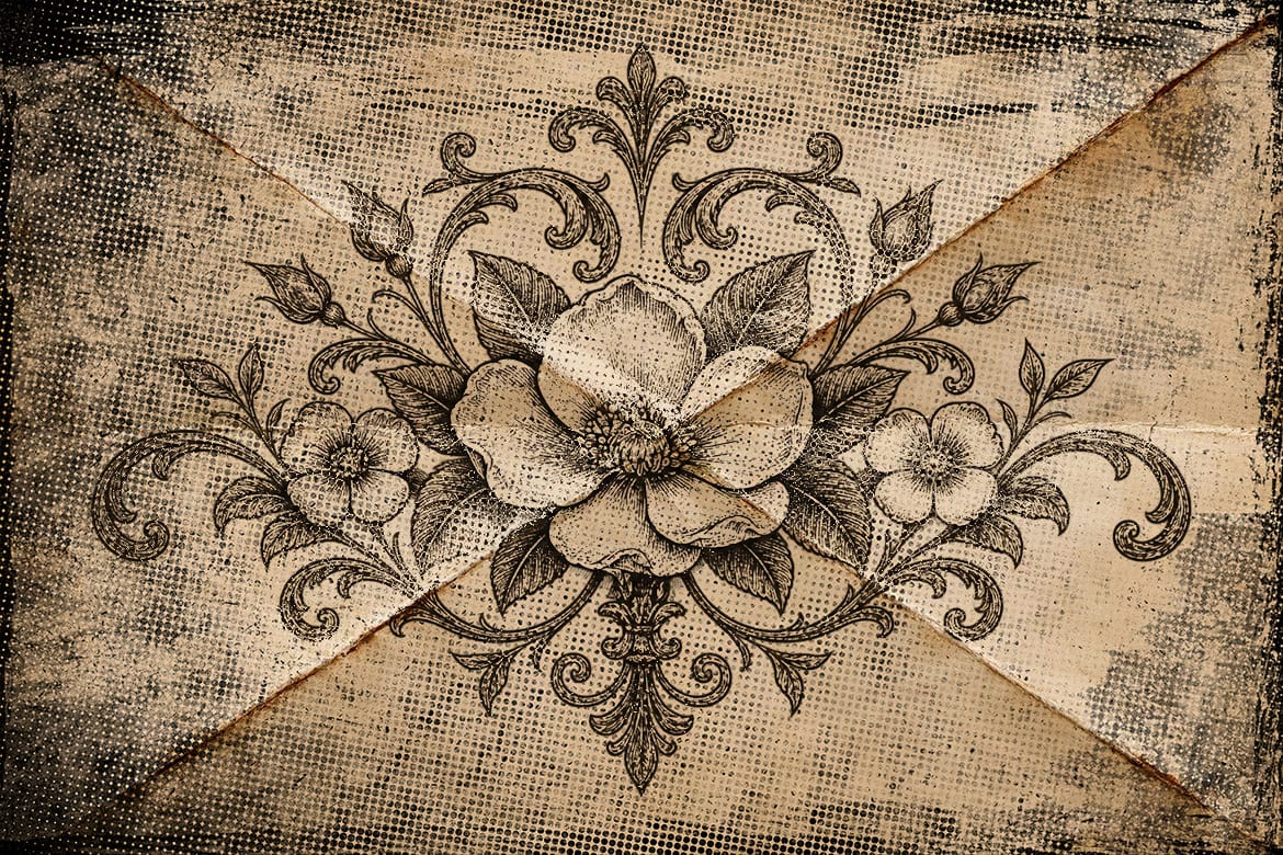 Distressed Halftone Paper Texture #03 Free 7