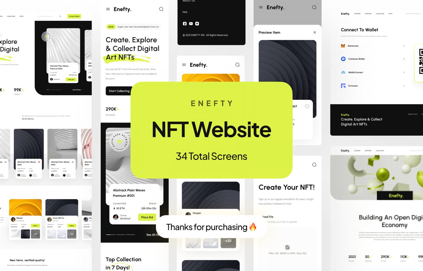 Enefty Free NFT Website UI Kit (Part 2) 2
