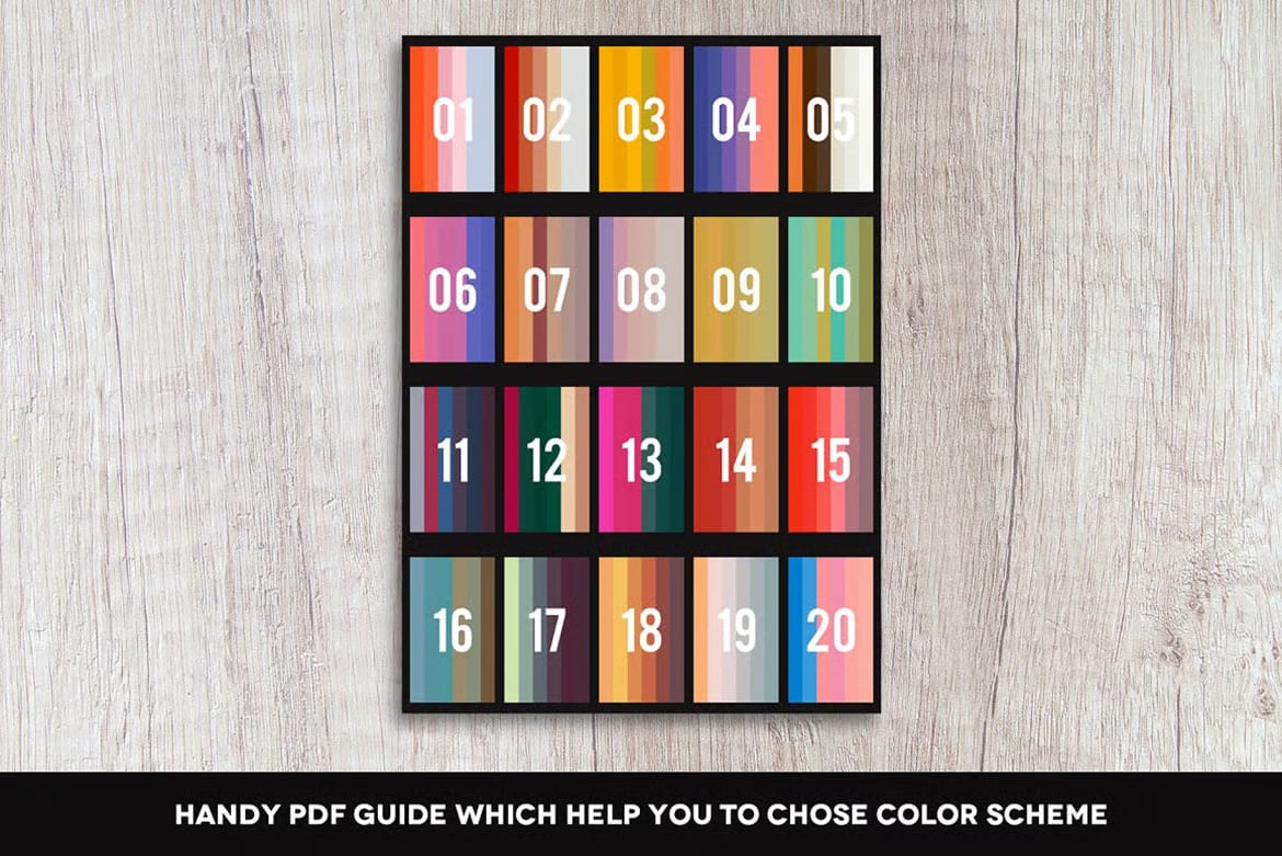 Free 20 Color Schemes for Adobe Photoshop 2