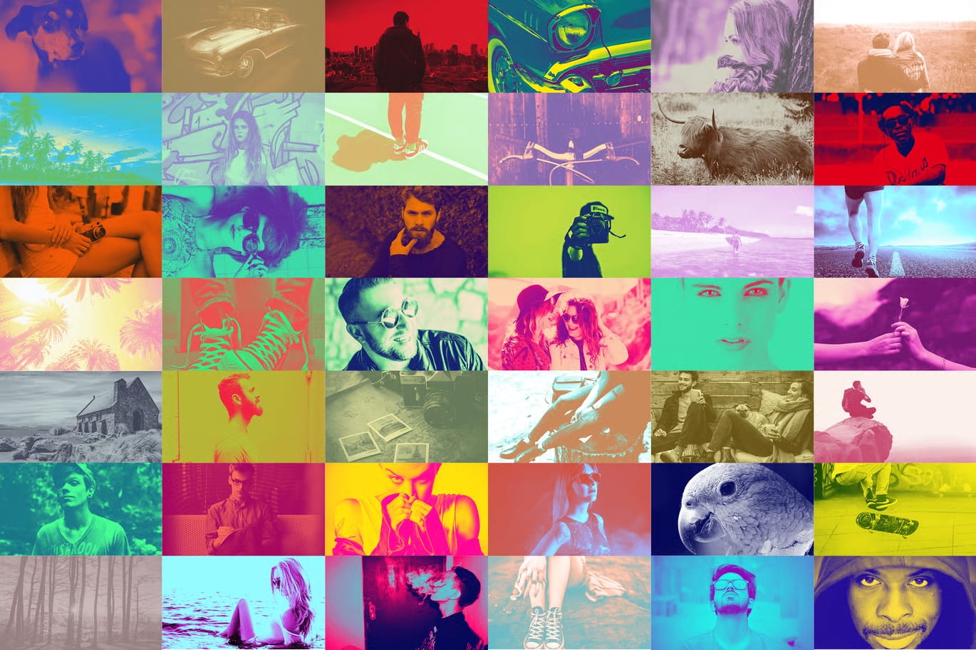 Free 42 Duotone Effect Gradient Maps 5