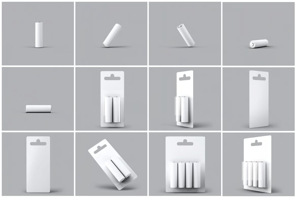 Free Battery Blister Pack Mock-Up 3