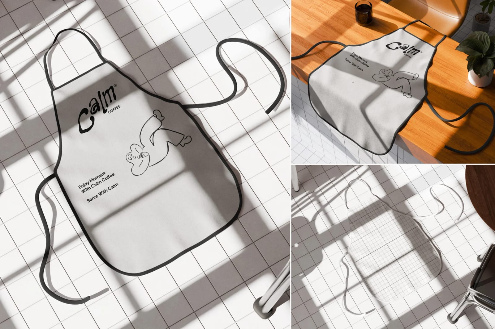 Free Cafe Apron Mockup 1