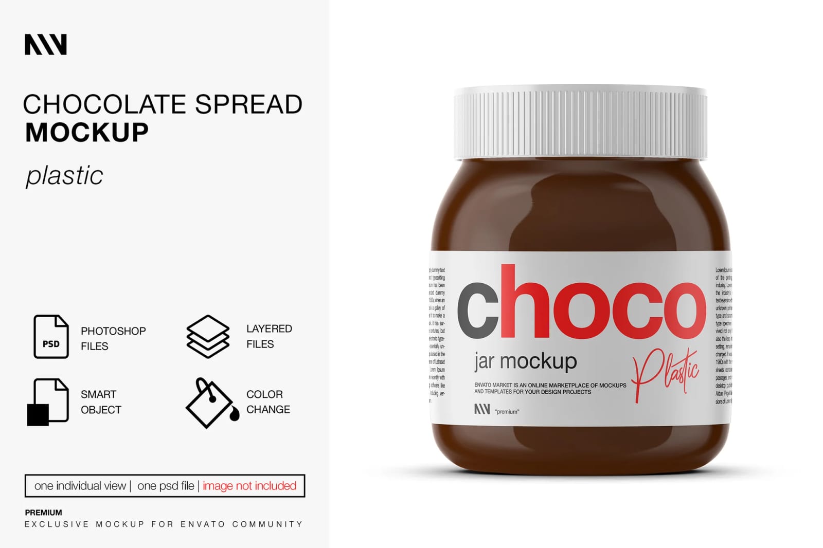 Free Chocolate Spread Jar Mockup 1